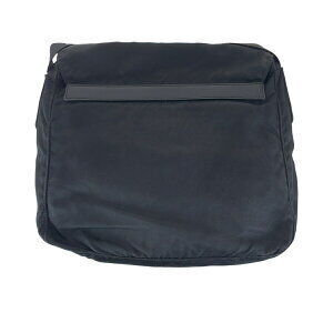 Prada Bag Tessuto triangular black leather plate nylon Shoulder logo